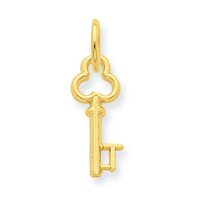 14K Gold T Key Charm