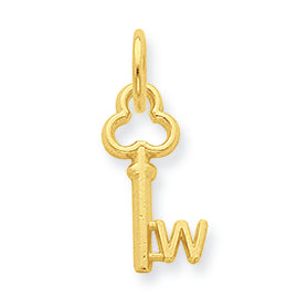 14K Gold W Key Charm