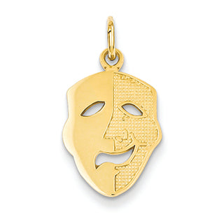 14K Gold Comedy Mask Charm