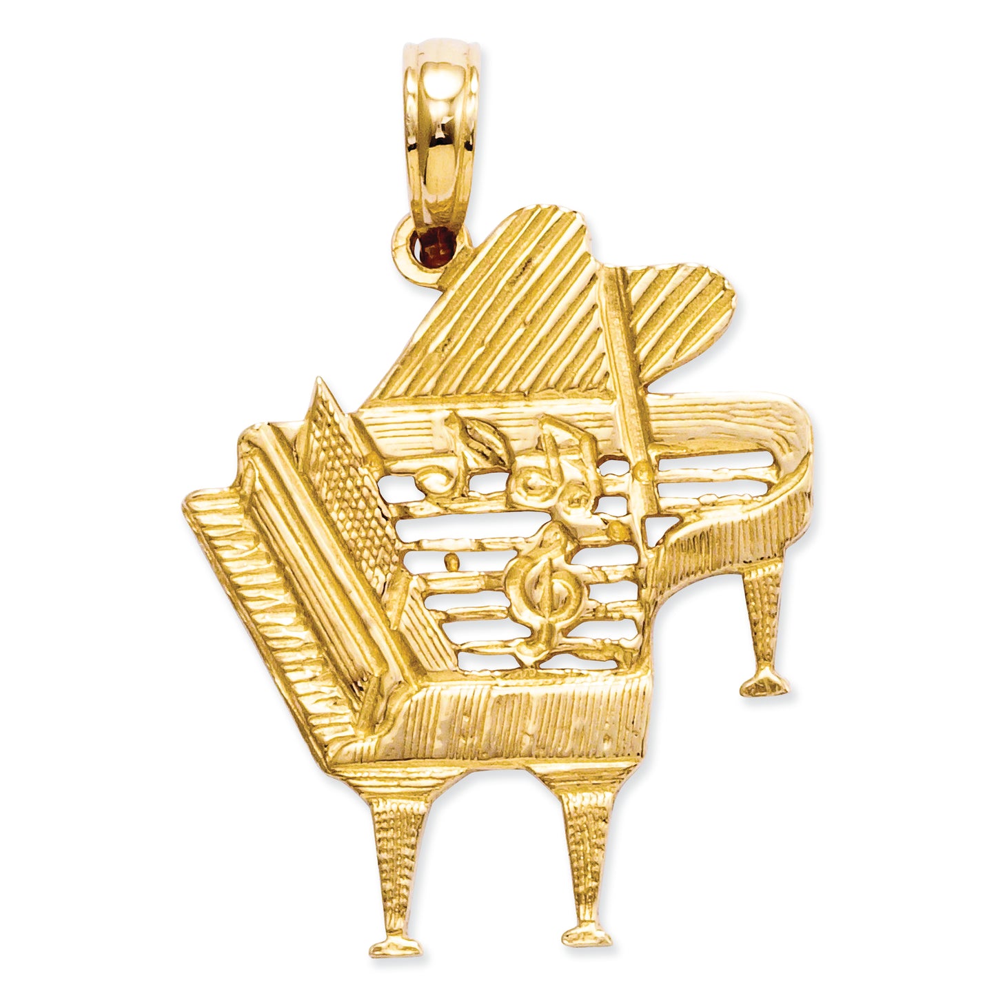 14K Gold Piano Pendant