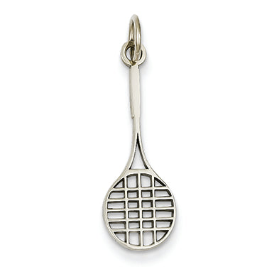14K White Gold Racquet Charm