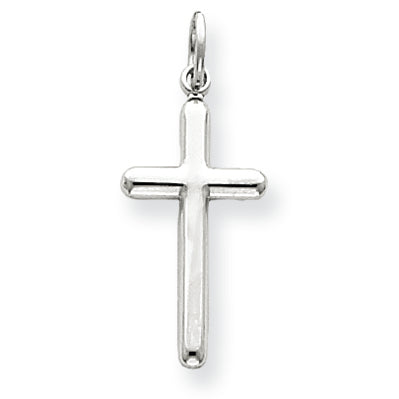 14K White Gold Cross Pendant