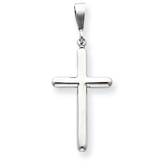 14K White Gold Cross Pendant