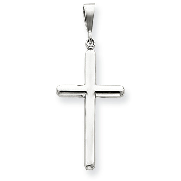 14K White Gold Cross Pendant