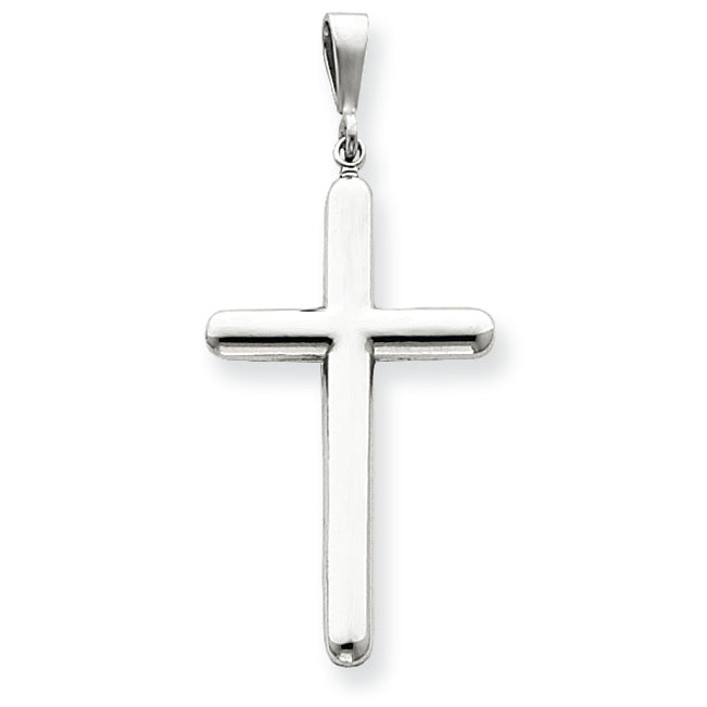 14K White Gold Cross Pendant