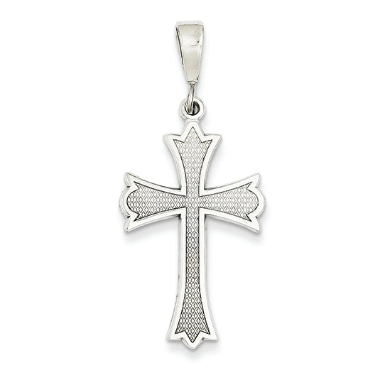 14K White Gold Cross Pendant