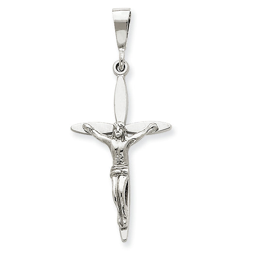 14K White Gold Passion Crucifix Pendant