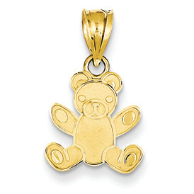 14K Gold Teddy Bear Pendant