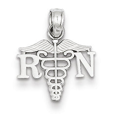 14K White Gold R.N. Charm