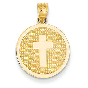 14K Gold Reversible Cross & 1st Holy Communion Charm