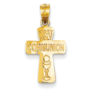 14K Gold First Holy Communion Cross Pendant