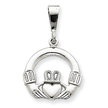 14K White Gold Claddagh Charm
