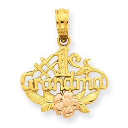 14K Gold Two-Tone #1 Grandma Pendant