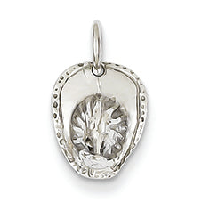14K White Gold 3-D Firefighter Hat Charm