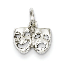 14K White Gold Solid Comedy/Tragedy Charm