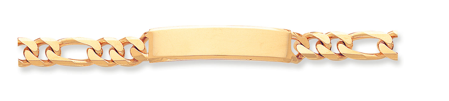 14K Gold Figaro ID Bracelet 8 Inches