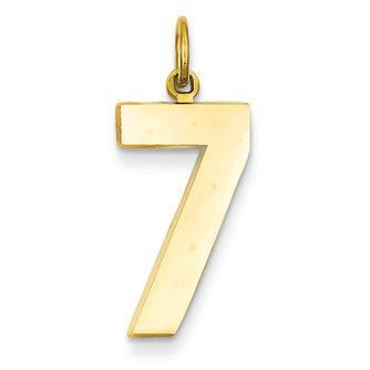 14K Goldy Casted Large Polished Number 7 Charm