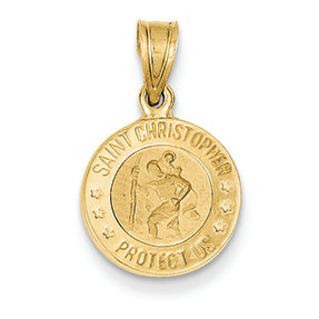 14K Gold Saint Christopher Medal Charm