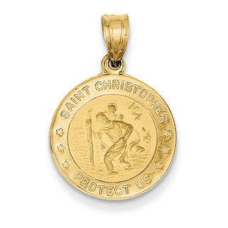 14K Gold Saint Christopher Medal Charm