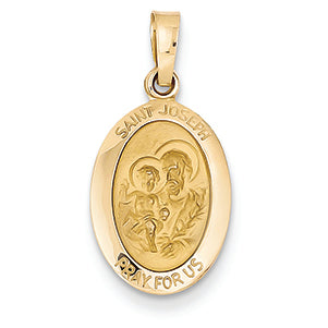 14K Gold Saint Joseph Medal Charm