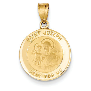 14K Gold Saint Joseph Medal Charm