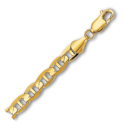 14K Solid Yellow Gold Mariner Link 6mm thick 20 Inches