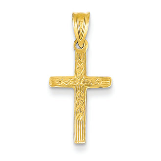 14K Gold Small Reversible Cross Pendant