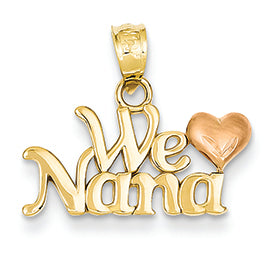 14K Gold Two-Tone We Love Nana Charm