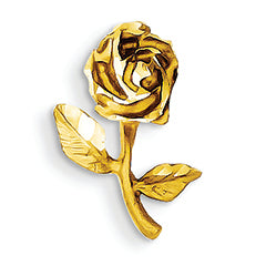 14K Gold Rose Charm