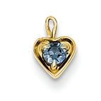 14K Goldy June Birthstone Heart Charm