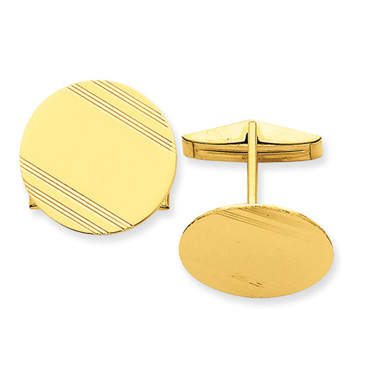 14K Gold Cuff Links