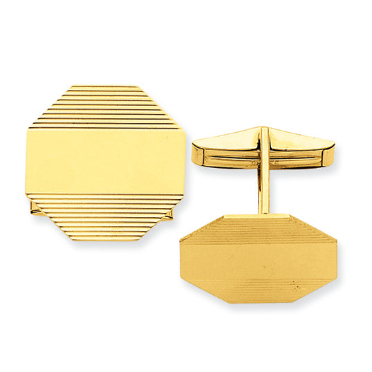 14K Gold Cuff Links