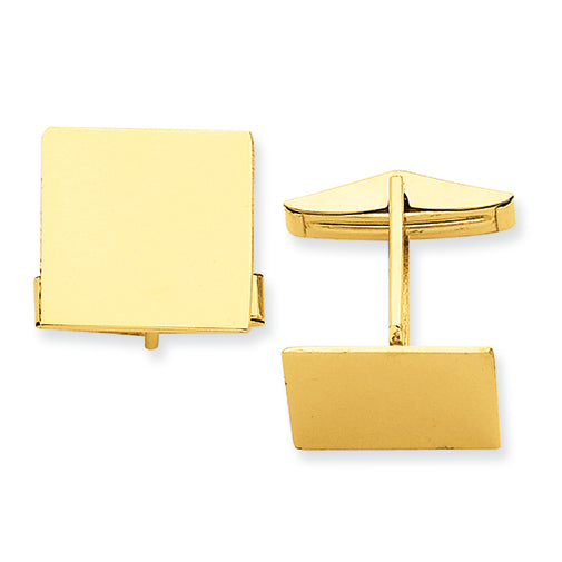 14K Gold Square Cuff Links