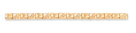 14K Gold 7.00mm Nugget Bracelet 7 Inches