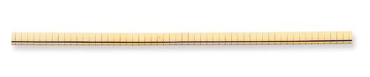 14K Gold 4mm Domed Omega Bracelet 7 Inches