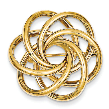 14K Gold Circle Pin