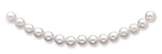 14K Gold 7-7.5mm White Akoya Saltwater Cultured Pearl Bracelet 7 Inches