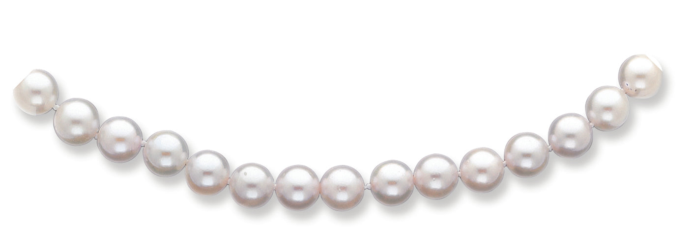 14K Gold 7.5-8mm White Akoya Saltwater Cultured Pearl Bracelet 7 Inches