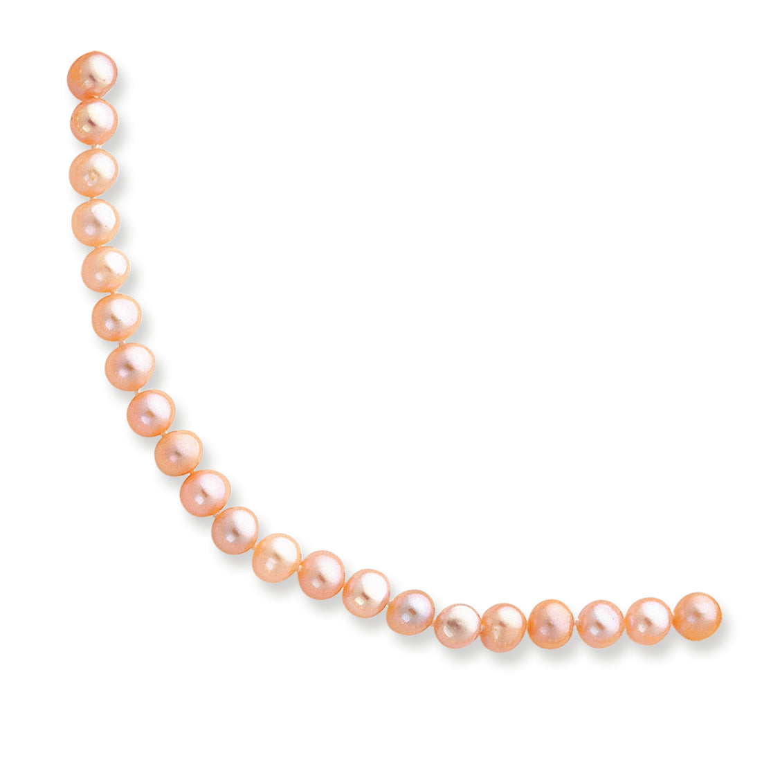 14K Gold 5.5-6mm Pink Freshwater Onion Cultured Pearl Bracelet 7.5 Inches
