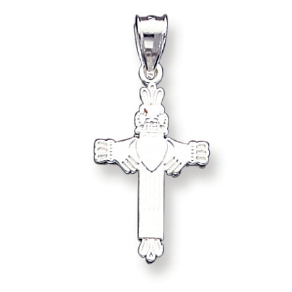 Sterling Silver Claddaugh Cross Charm