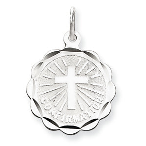 Sterling Silver Confirmation Disc Charm