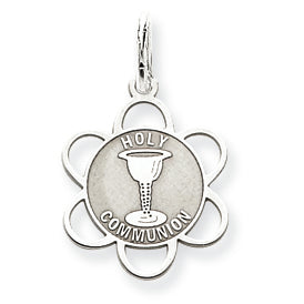 Sterling Silver Holy Communion Disc Charm