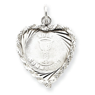 Sterling Silver Holy Communion Disc Charm