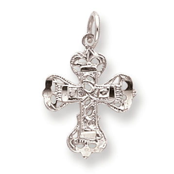 Sterling Silver Diamond-Cut Cross Charm