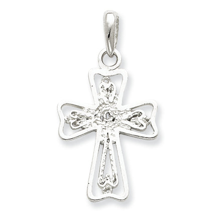 Sterling Silver Nugget Cross Pendant