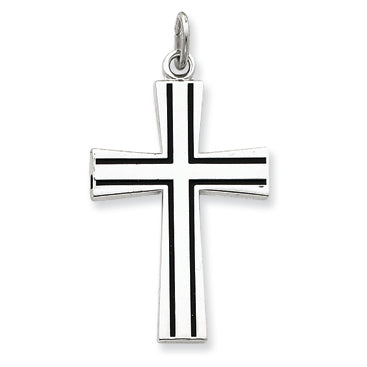 Sterling Silver Enameled Latin Cross Charm