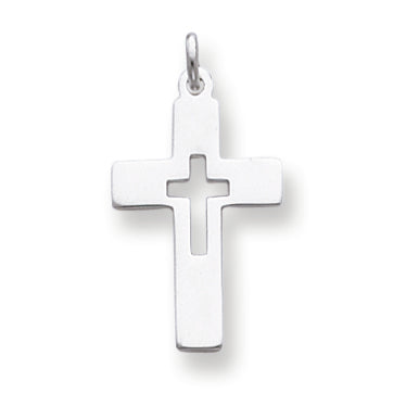 Sterling Silver Cut-out Cross Charm