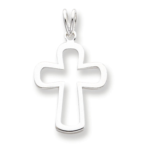 Sterling Silver Outlined Cross Pendant