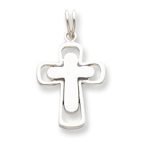 Sterling Silver Polished Cross Pendant