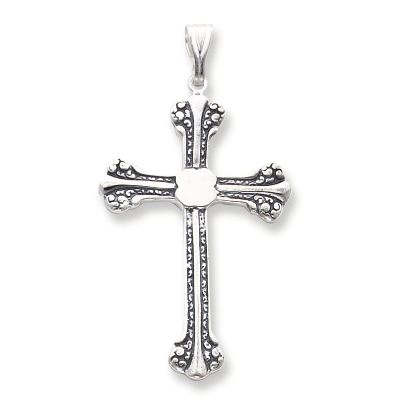 Sterling Silver Antiqued Cross Pendant